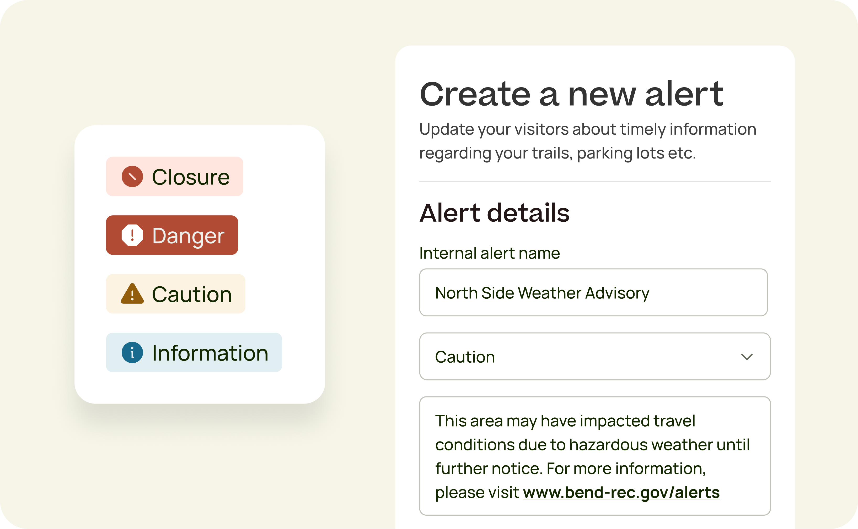 Types of Alerts – Public Lands Portal